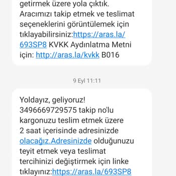 Hepsiburada Aras Kargo Kargoyu Şubeden Al