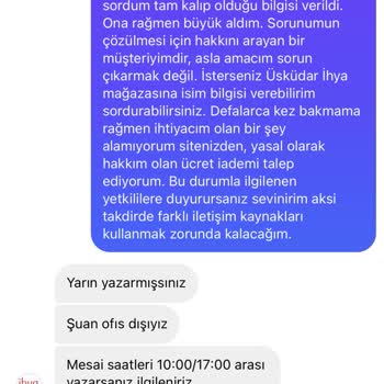 İhya Giyim'i Şirket Zannedip Alışveriş Yapmaya Niyetlenmeyin.