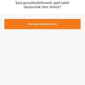 Trendyol Ürünümü İptal Etmedi