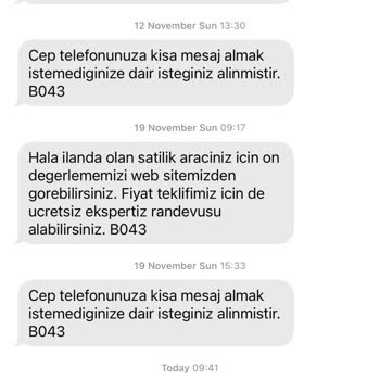 Vava Cars SMS İptali Yapıldığı Halde SMS Geliyor