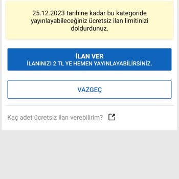 Sahibinden Firmasının 2. El Ürünlere Satış Sınırı Koyması
