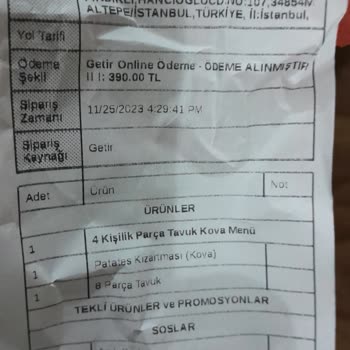 Getir Yemek İlgisizliği