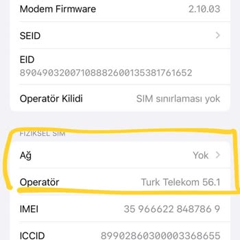 iPhone Telefonum Sim Servis Yok Uyarısı Veriyor!1