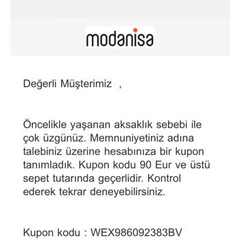 Modanisa Paramı Geri İade Etmiyor