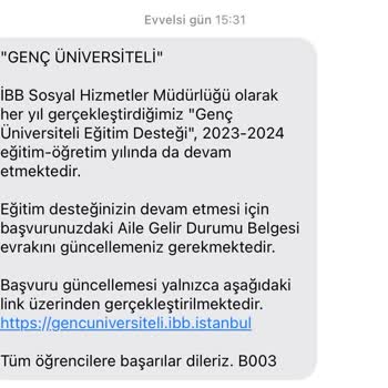 İbb Genç Üniversitesi Bursu Aile Gelir Durumu Belgesi Hatası