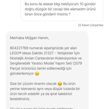 Hepsiburada Ürün Tedarik Edememe