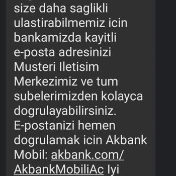 Akbank SMS Rahatsızlığı Hakkında