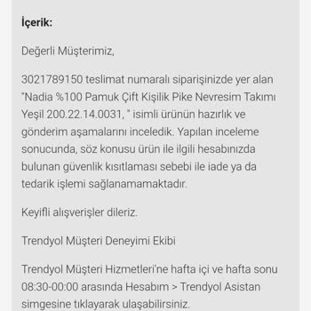 Trendyol Siparişim Eksik Geldi