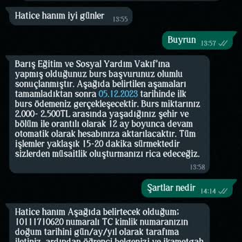 Barış Vakfı Burs Başvurusu Karşılıksız Burs Başvurusu Konusunda Sorumluluk Reddi