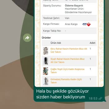 Nare Giyim Sipariş Teslim Etmeme