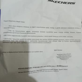 Yırtılan Ayakkabıyı Skechers Garanti Karşılamaması