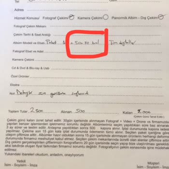 Dilanay Bulut Photography Fotoğraf İşletmesi Ücretini Ödediğimiz Tabloyu Teslim Etmiyor