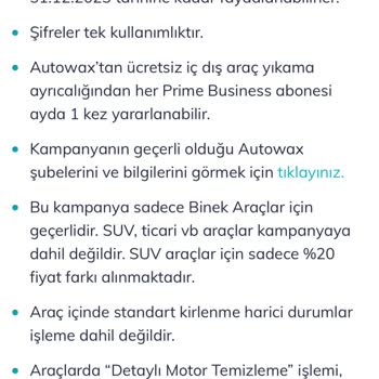 Autowax (Hilltown - Optimum) Kampanya Koşullarına Uymama