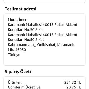 Amazonun Müşteriyi Mağdur Etmedi