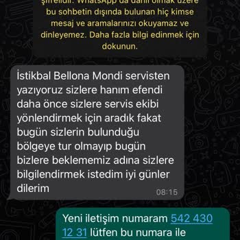 Mondihome Koltuklardan Gıcırtı Sesi, Servisin Hiçbir Şekilde İlgilenmemesi.