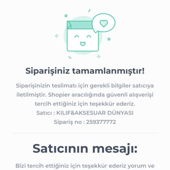 Shopier'den Oluşturduğum Siparişe Ve Müşteri Hizmetlerine Ulaşamıyorum