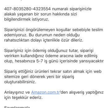 Amazon Kargom Gelmedi Ürün Kendi Kendine İadeye İçin Gönderildi