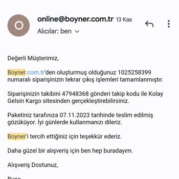 Boyner Ayakkabı Teslimatını Yapmadı