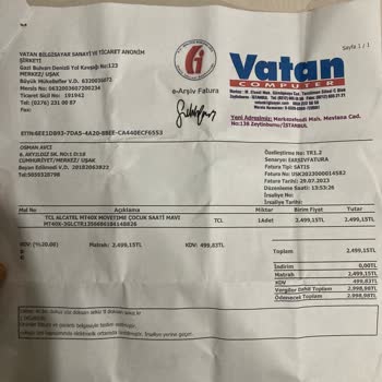 TCL Akıllı Saat Arızası Ve Çözüm Üretilememesi