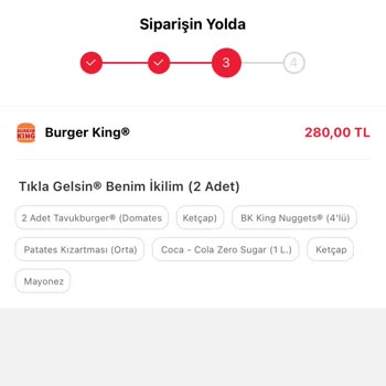 Tıkla Gelsin Ve Burger King'den Gelmeyen Sipariş