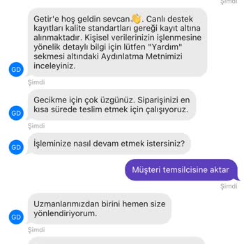 GetirSu Getir Kuzey Su Siparişi