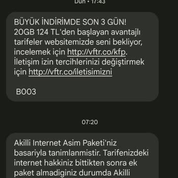 Vodafone Numara Taşıma Kampanyası Sorunları