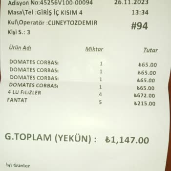 Fazla Adet Yazılmış Olarak Hesap Ödedim