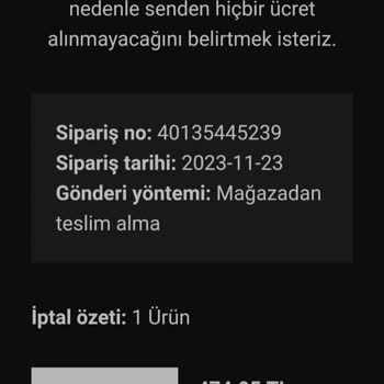 Bershka İptal Edilen Ürünün Ücret İadesini Yapmıyor!
