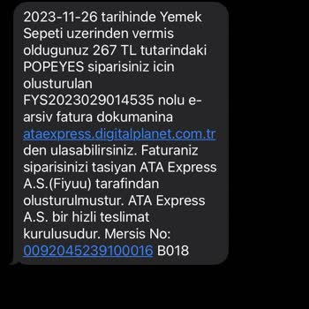 Popeyes Eksik Sipariş Teslimatı
