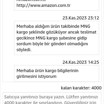Amazon Türkiye Aldığım Ürün Nerede Olduğu Bilinmiyor.