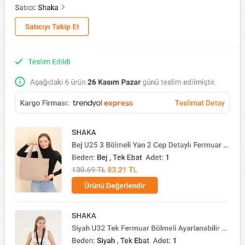 Trendyol'da Shak Adlı Çanta Mağazası Mağdur Etti.