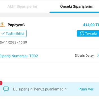 Tıkla Gelsin Sipariş İade Talebi
