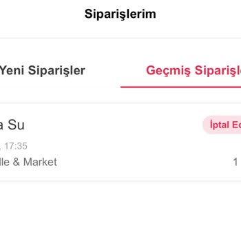 Yemeksepeti Teslim Edilmeyen Ürün.