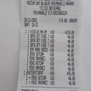 Sbarro Çiğ Patates İlgisizlik