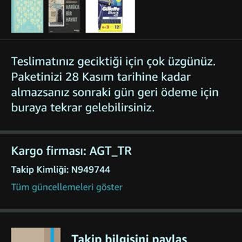 Amazon Kargom Geç Kaldı (yine)