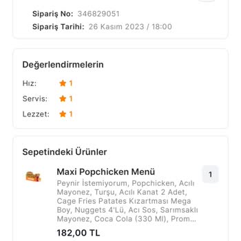Migros Yemek Popeyes'in Umursamazlığı