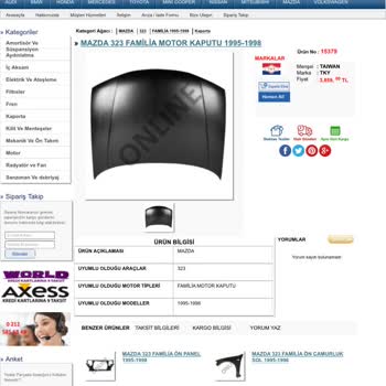 Onlineotoyedekparca.com Ürün Site Fiyatı İle Sana Sunulan Gerçek Fiyatı Aynı Değil