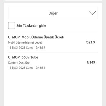 Vodafone Haksız Kesintisi (C_MOP_GAME)