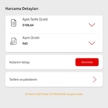Vodafone Aşım Ücreti İadesi