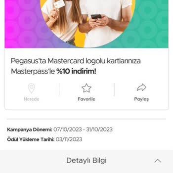 Pegasus Havayolları Ve Garanti Bankası Masterpass Kart Kampanyası