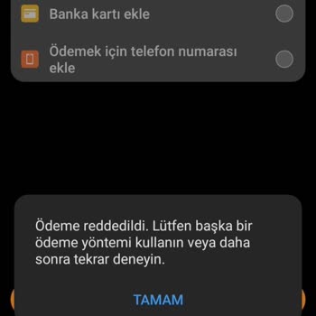 Huawei Ödeme Yöntemi Gerçekleştiremiyorum