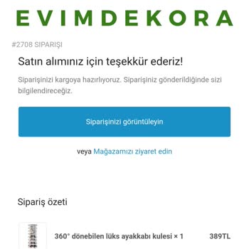 Evim Dekora İsimli Bir Yerden 11 Kasım Kasımda Ayakkabılık Satın Aldım