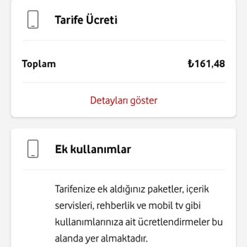Vodafone İnternet Aşım Bedeli