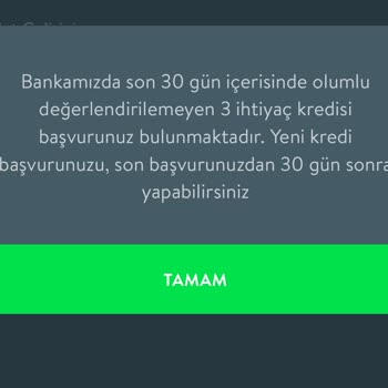 TEB Kredi Başvurularım Seri Ret Konumuna Alınmış Olması