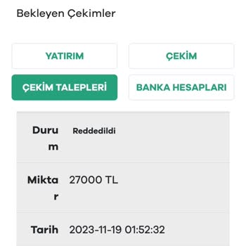 Sahabet Çekim Tabi Verdim Param Verilmedi