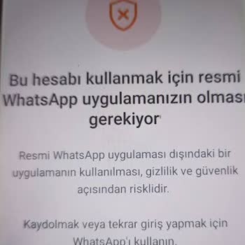 WhatsApp Resmi Olmayan WhatsApp Hatası