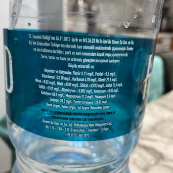 Güven Su PH Değeri Yazmıyor