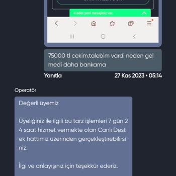 Baywin Çekim Talebi Para