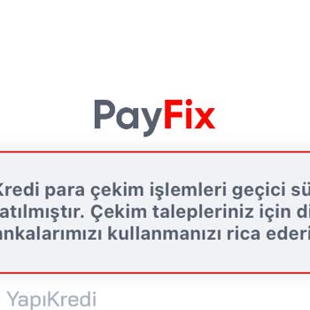Payfix'ten Bankama Para Çekemiyorum