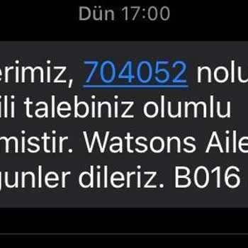 Watsons Yanlış İade Ücreti Yatırdı